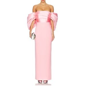 Solace London Soft Pink Maxi Skirt
